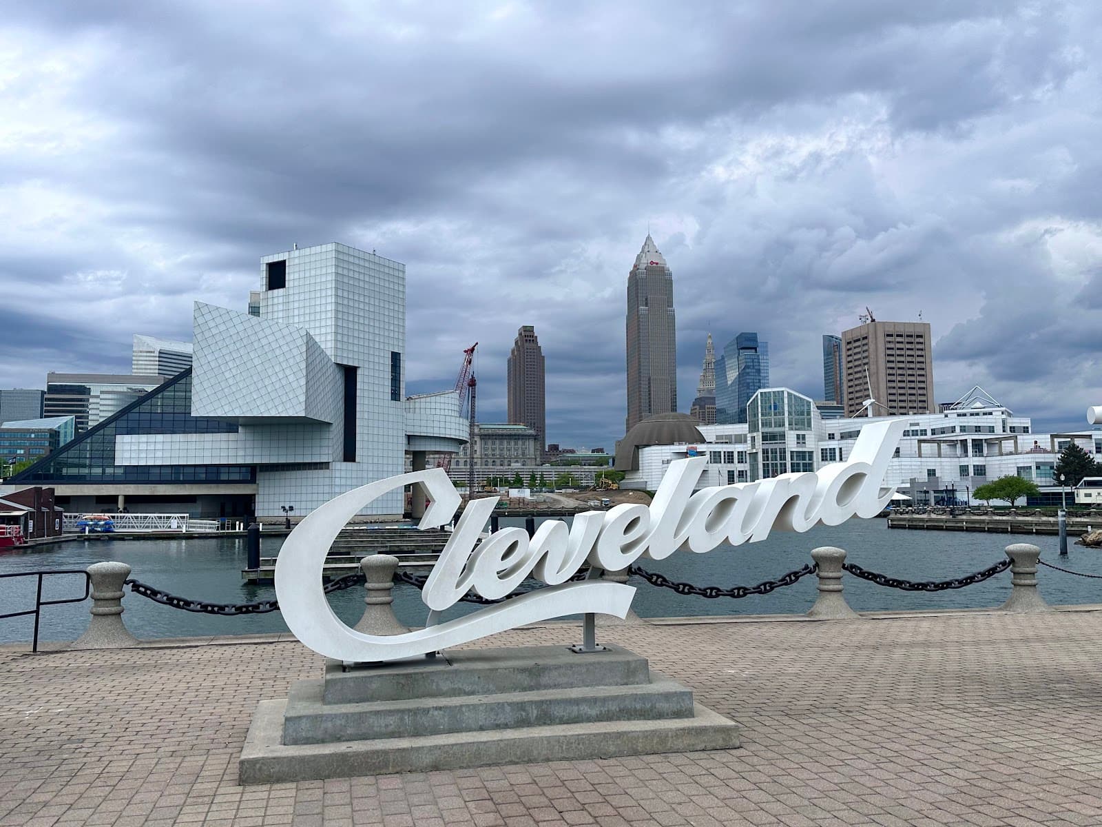 Cleveland Script Sign - North Coast Harbor